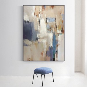 Handmålade heminredning Stor storlek Väggmålning Färgrik Abstrakt Kanfastryck Oljemålning