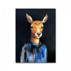 100% handgjord oljemålning djur hem dekoration abstrakt samtida kanfas konst arbete