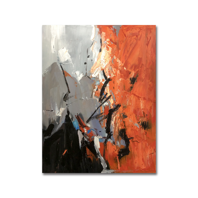 Heminredning Original Design Väggkonst Handgjord Abstrakt Canvas Oljemålning