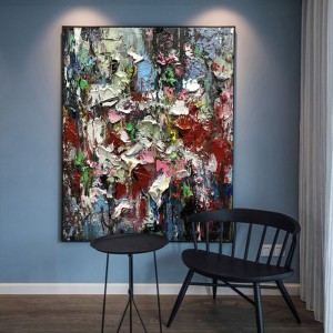 Partihandel trappa entré vägg dekoration modern konst abstrakt handgjord olja kanfas bildmålning