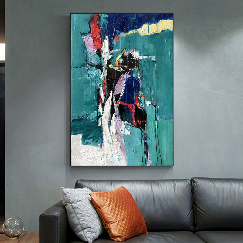 Partihandel hotell dekoration design är handgjord modern original abstrakt oljemålning