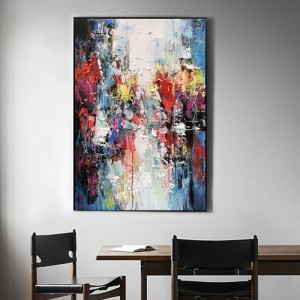 Handgjord enkel abstrakt handmålade entréolja målning hem dekorativ konst arbete på duk
