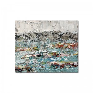 Abstrakt konst Fabric Frame Canvas ren handmålad Annan väggkonst Oljemålning Bild