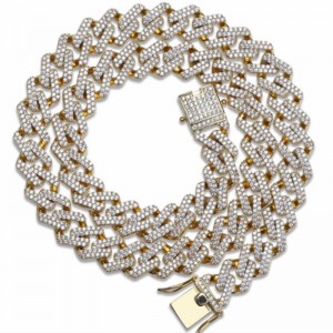 Hip-hop hot style mint cuban halsband