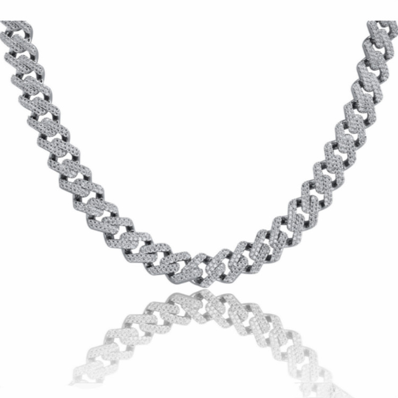 Hip-hop hot style mint cuban halsband