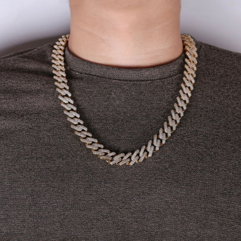 Hip-hop hot style mint cuban halsband