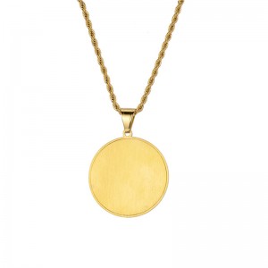 Hip-hop dubbelpalm runda kort halsband