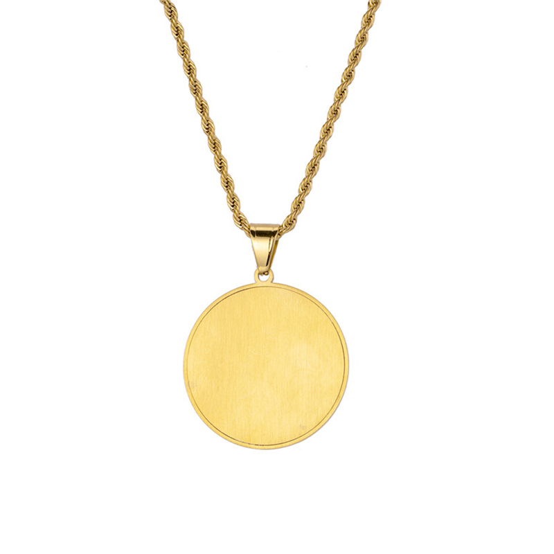 Hip-hop dubbelpalm runda kort halsband