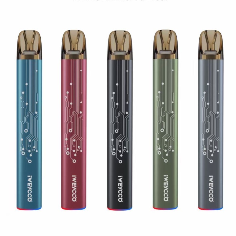 USA Gratis Ship 100% Original IWEYCCO GHOST E Cigarett Device Kit Vape Batteri 20 mg Patron RGB Light