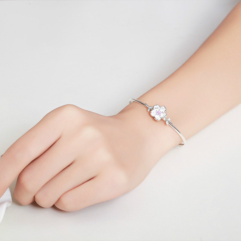 Elegant personlighet Cherry Blossom Silver Armband