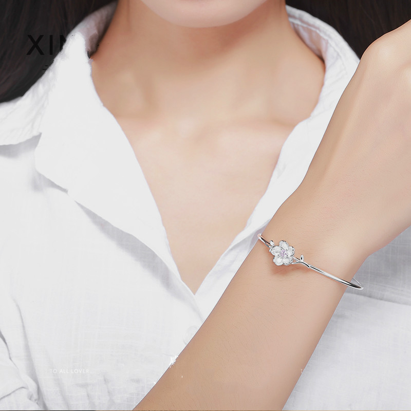 Elegant personlighet Cherry Blossom Silver Armband