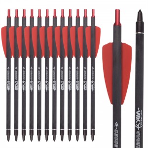 Nika bågskytte 113167-02A 7.5INCH ID6.2mm Crossbow Bolts Carbon Fiber Aluminium Nock Cobra System ADDER/R9/RX Bågskytte Skytteutrustning