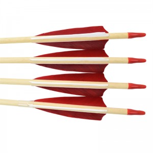 Elong Outdoor 110260-01 28inch träpil med kalkonfjäderbågskytte skytte och jakt