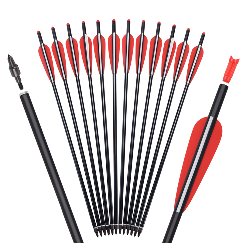 Elong Outdoor 114470 18inch Aluminium Bolt Bågskytte Crossbow Bolts Utomhus Skytte