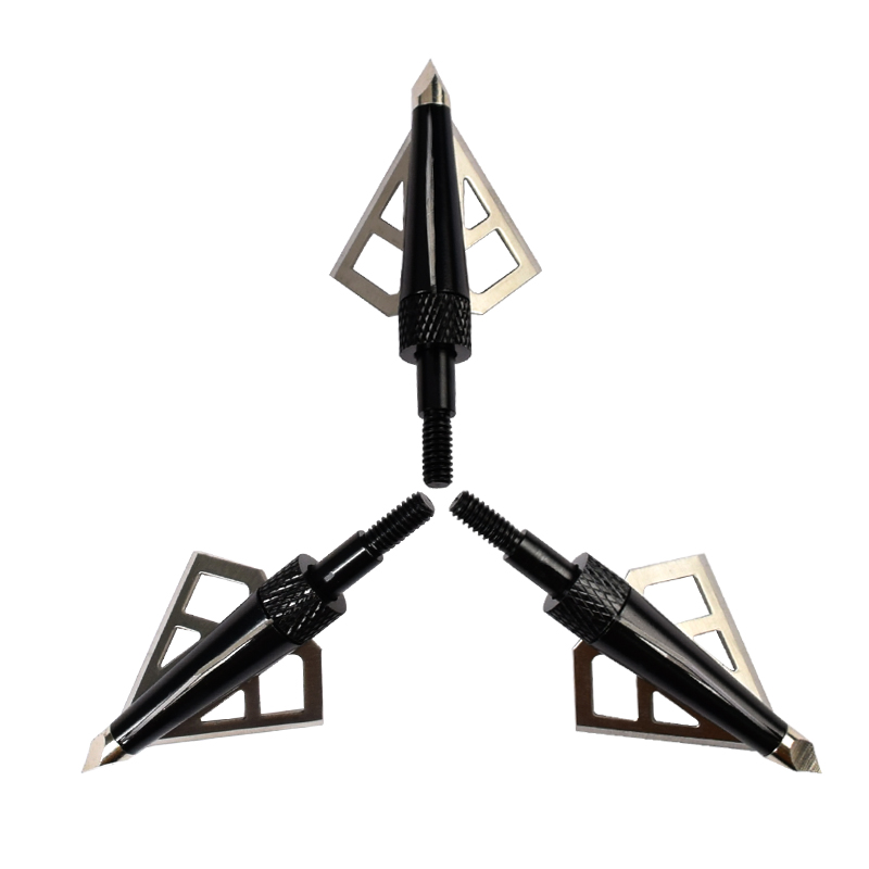 Nika Bågskytte 15B028 3 Blad 100 Kornbreddare för bågskytte Crossbow Bolt Pilar Skruvtips Jakt
