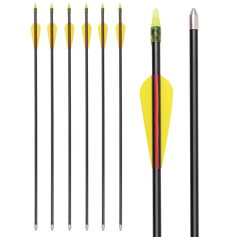 Elong utomhus 115549 26Inch ID5MM glasfiber arrow bågskytte recurve båge fotografering med användning av