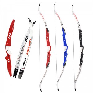 Nika bågskytte 68 tum båge med 25 tum magnesiumlegering stiger för bågskytte Recurve Bow Target Practice