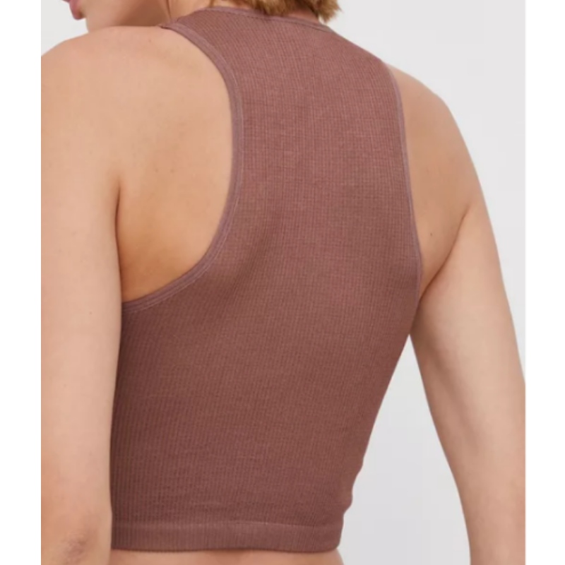 Ärmlös elastisk stickning jersey sport kostym