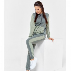 Stickad Zip Sweatshirt med huva och fickor