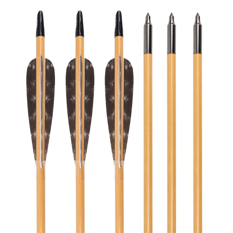 Elong utomhus 117025-01 od8mm 32inch trä arrow bågskytte traditionell båge skytte