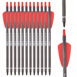 Nika bågskytte 113167-02 ID6.2mm 7.5INCH Kolfiber Crossbow Bolts Plast Nock Bågskytte Shoote Cobra System ADDER/R9/RX