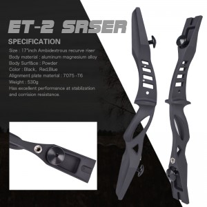 Nika bågskytte 210003 17 tum ilf ambidextrous recurve bow riser för cs bågskytte tag sport utomhusspel