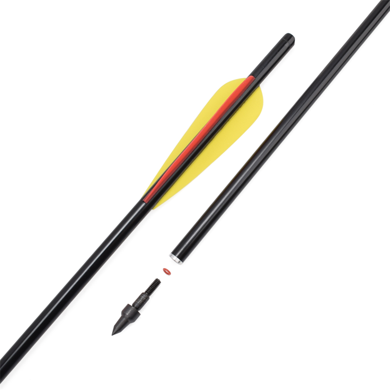 Elong utomhus 116058-01 od8.8mm 16inch aluminium bult tpu skovlar bågskytte crossbow jakt med