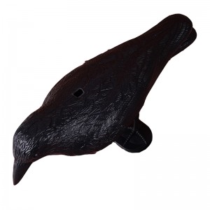 Guguluza står hela kroppen flocking crow decoy jakt plast svart kråka decoys hallows \\\\\\\\\\\\\\\\\\\\ \'s dag dekor w/feet stake, trädgård dekoration