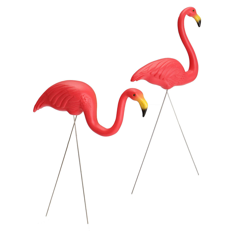 Rosa Flamingo Plast Yard Garden Lawn Art Ornaments Retro Toy Decor