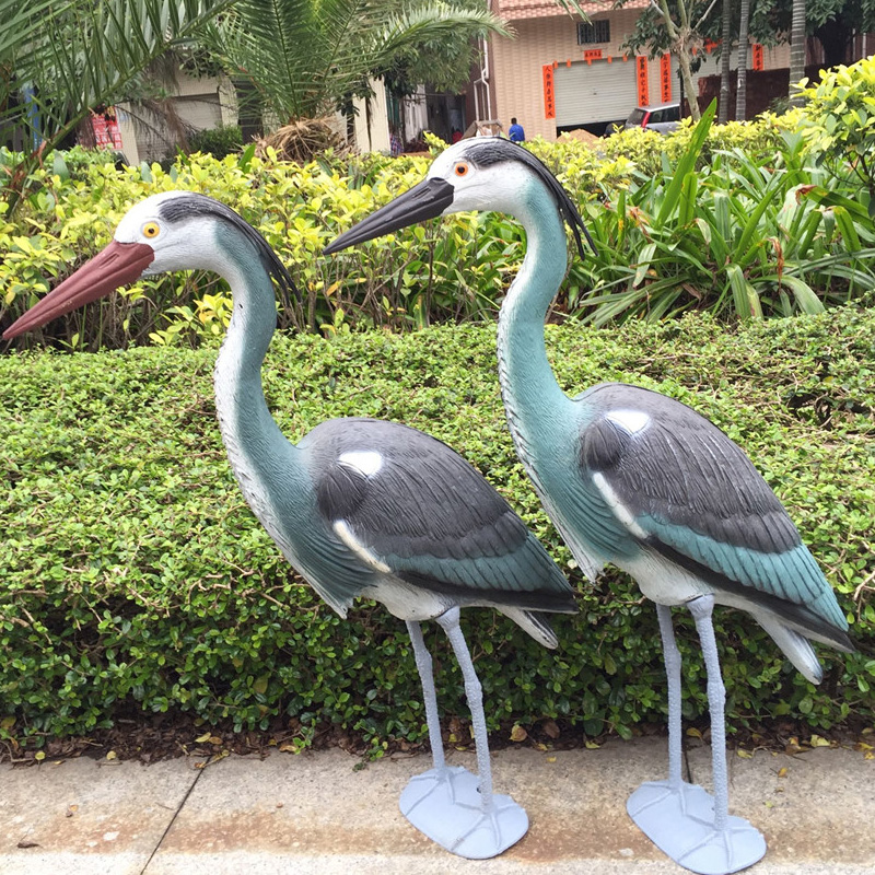 Blå Heron Decoy Plast Yard Garden Lawn Art Ornaments Decor