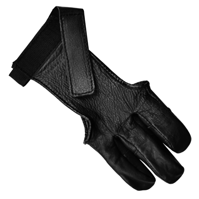 Elong Outdoor 42FT03 Fingerhandske för Recurve Bow Black Color Bågskytte Fotografering Finger Protection