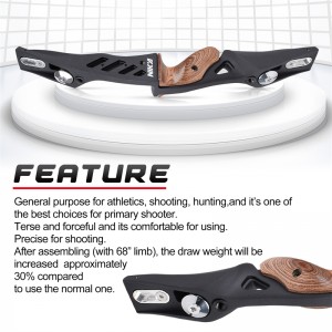 Nika Archery 220026 ET1S 17inch Ilf LH Recurve Riser för Recurve Bow Set Utrustning Mål Utomhus Skytte och Jakt