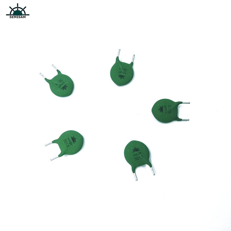 God kvalitet Kina Tillverkare Grön Silikon 5 Ohm 5D13 Diameter 13mm Resistor Power NTC Termistor