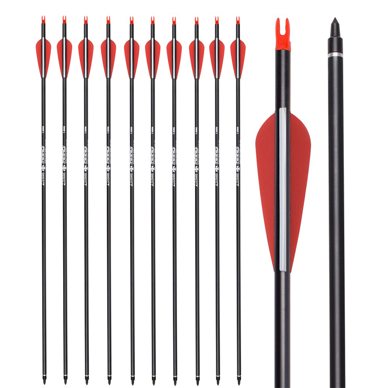 Elong Outdoor 115500-08 30Inch Roll Fiberglass Arrow Archery Recurve Bow Target Shooting Practice