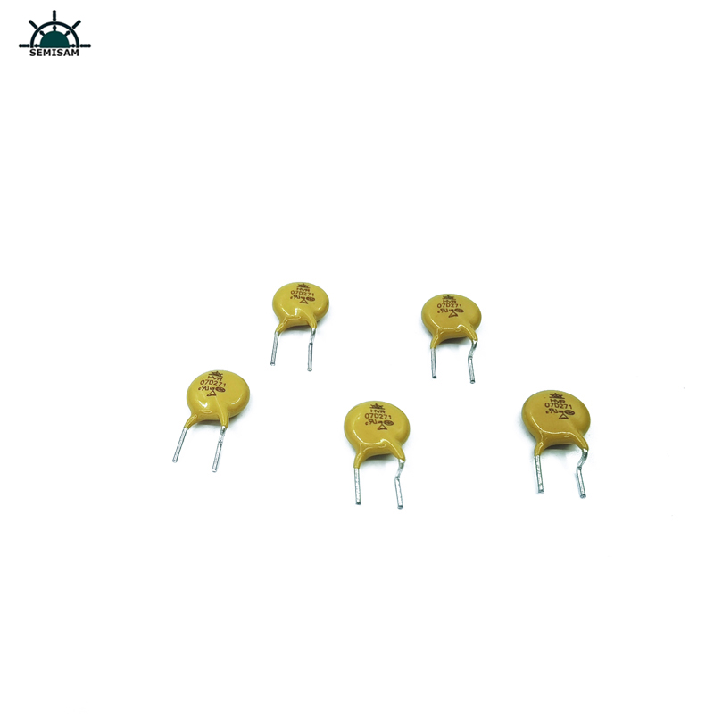 Original Tillverkare Klipp bly, Gul kisel MOV 7D271 270V 7mm Motstånd Mov Varistor