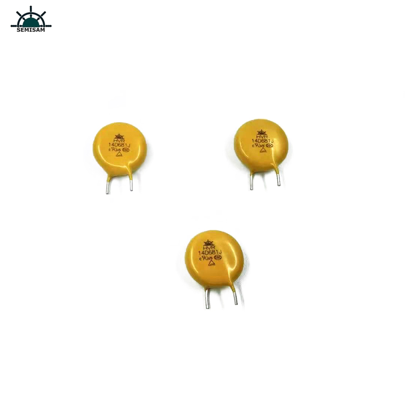 ODM Lägre pris Bra service, gul högskott MOV 14mm HVR14D681K Zinkoxidvaristor för LED-lampor