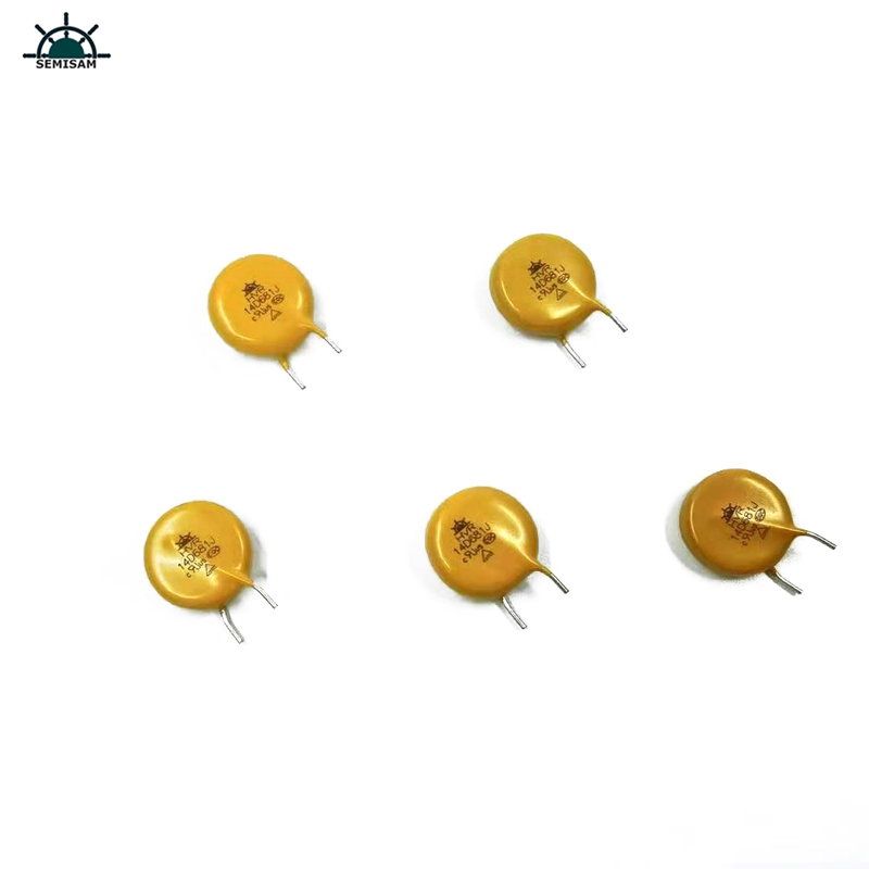 ODM Lägre pris Bra service, gul högskott MOV 14mm HVR14D681K Zinkoxidvaristor för LED-lampor