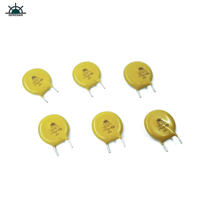 Tillverkare Kina existerade produkter, gul skär kort kink MOV Motstånd14mm 14d471 470V Varistor MOV