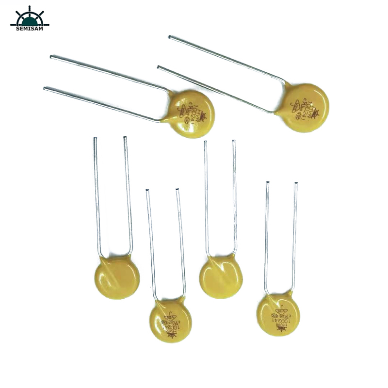 Kina Motstånd leverantör God kvalitet gul kisel 10d241 Diameter 10 mm metalloxidvaristor MOV för PCB PCBA