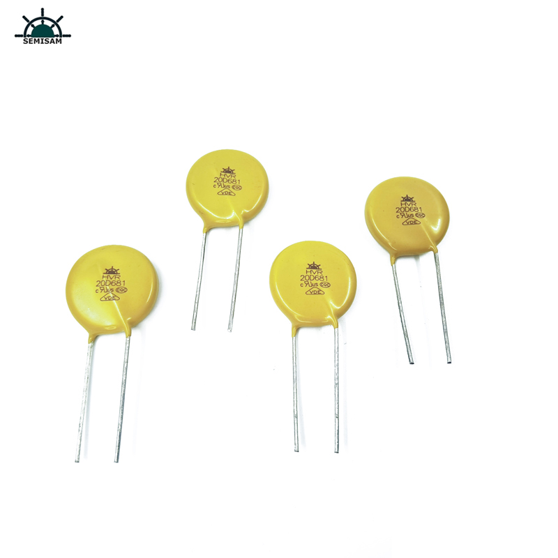 Kina Original Tillverkare, Yellow Silicon Mov 20mm 20d681 680V Zov Varistor Mov för överbelastningsskydd