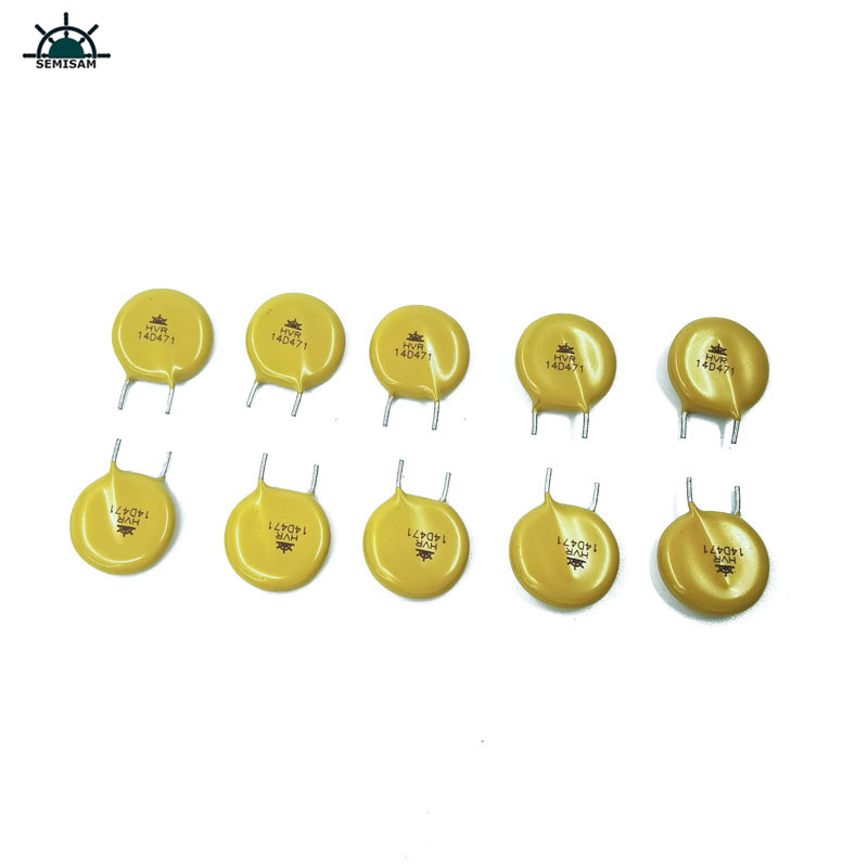 Kina Electronics Components, Yellow Mov Resistor14mm 14d471 470V Zov Indial Varistor MOV 5mm