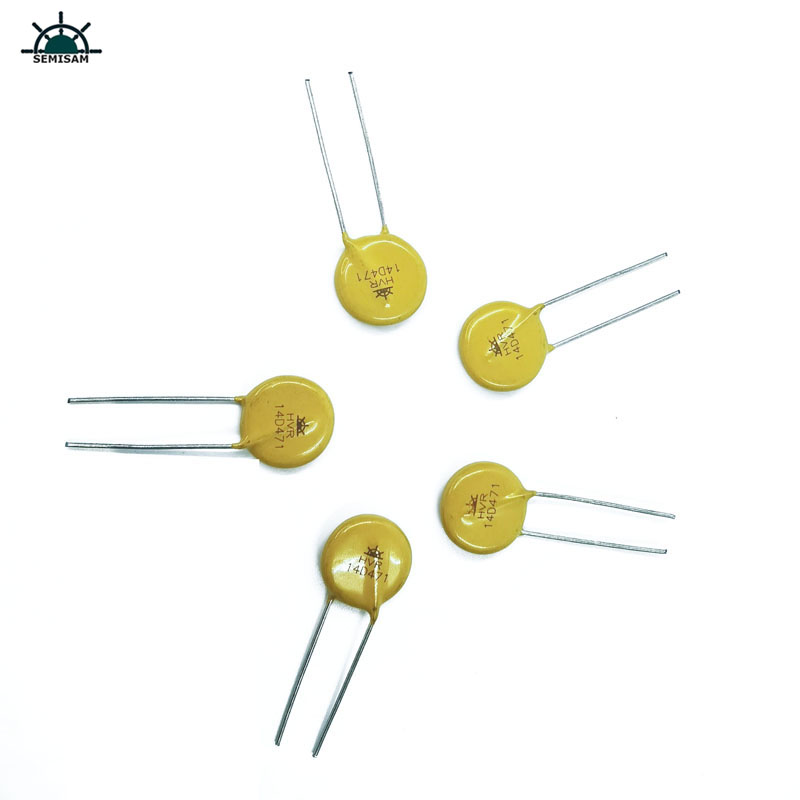 Kina Elektronikkomponenter, gul MOV 14mm 14d471 470V Varistor Zov Insestial Varistor