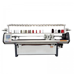 1+1 dubbelhuvud krage platt stickmaskin