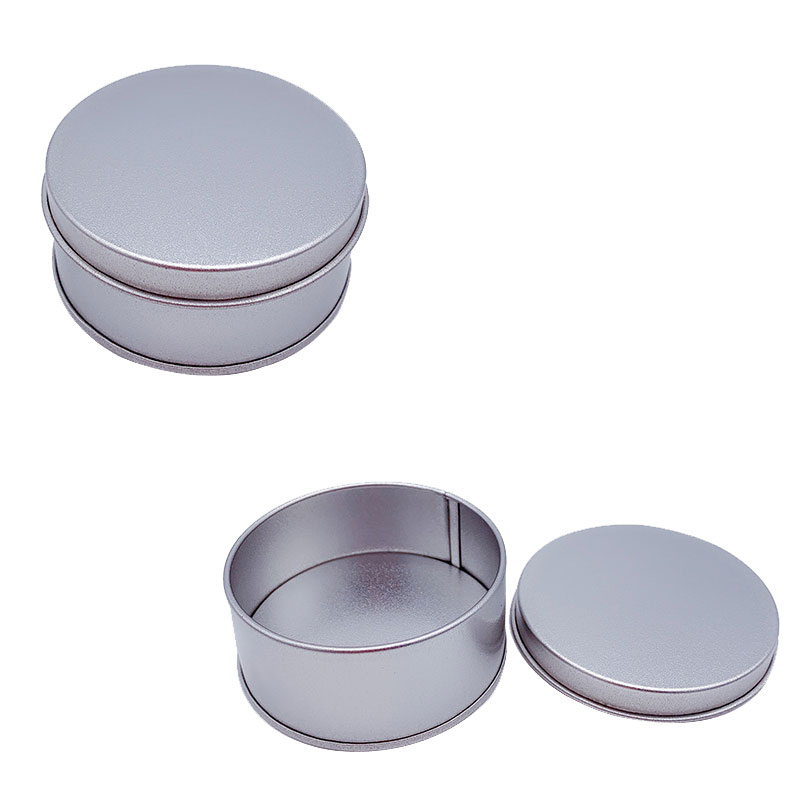 Frostat pappersklipp tennburk med lock 65 * 30 mm