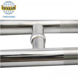 Customizable Modern Circular Tube H Typ Rostfritt Stål Skjutdörr Dörr Badrum Tillbehör Duschdörr Glashandtag