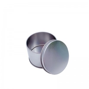 Anpassad lyx rund med lock stora doftande ljus tenn kan citronela ljus burkar (65mm * 50mm)