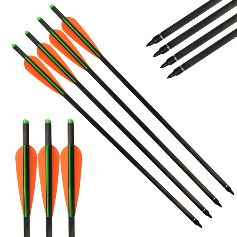 Elong Outdoor 117800 16Inch Carbon Fiber Crossbow Bolts Archery Crossbow Shooting Equipment