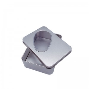 Mus rektangulär frostat tennlåda 125 * 90 * 40mm