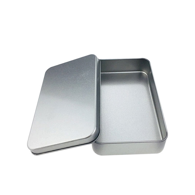 Frostat metallförpackning Box Rektangulär kosmetisk borste Tinplattan 150 * 90 * 30mm