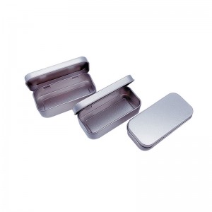 Frostat liten metalllåda presentkortlåda med lock 80 * 38 * 20mm